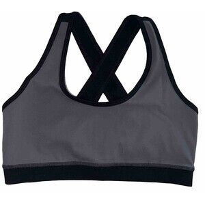 Fourlaps Infinity Sports Bra Graphite Black Size Small - Crossover Straps - NWT